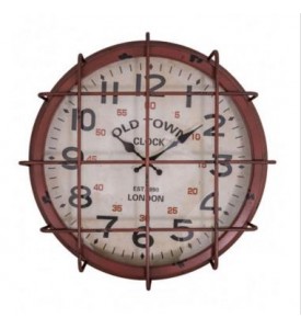 Pendule Industrielle Rouge
