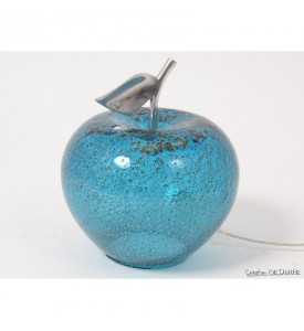Lampe pomme bleue