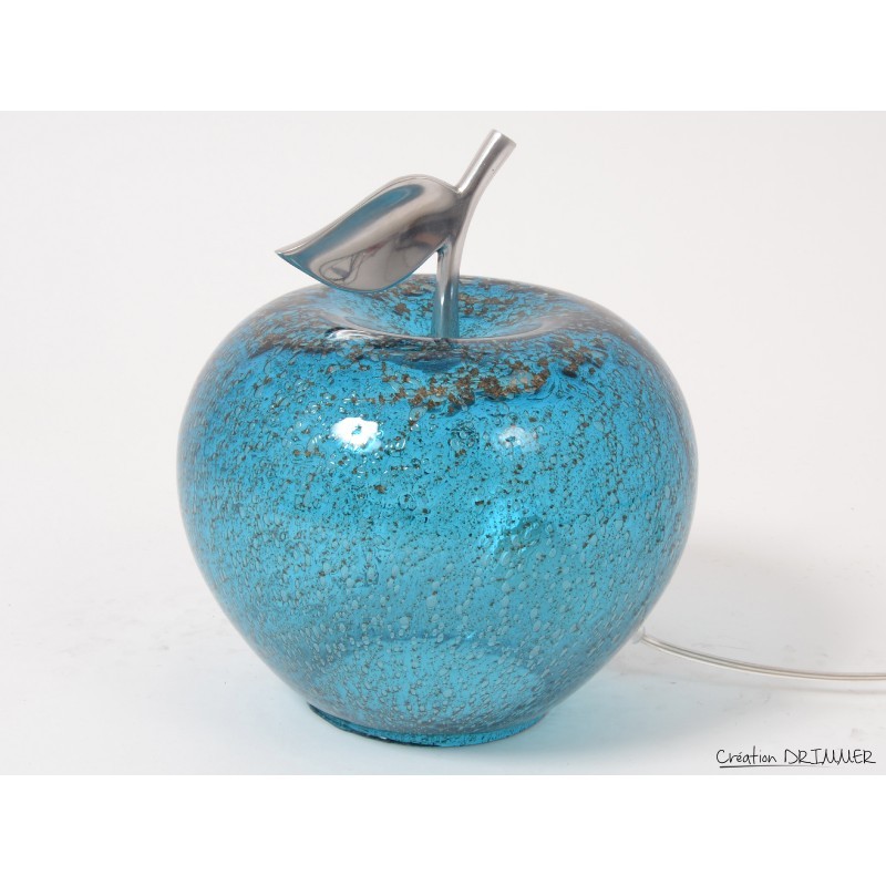Lampe pomme bleue
