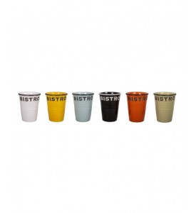 Lot de 6 gobelets Bistro 6 couleurs
