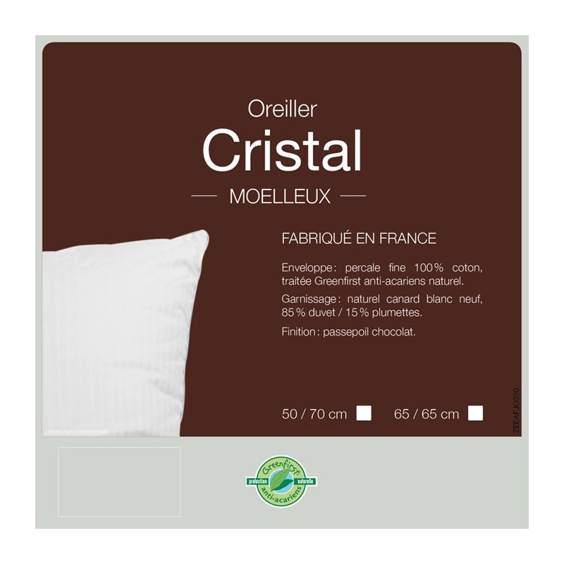 Oreiller duvet cristal